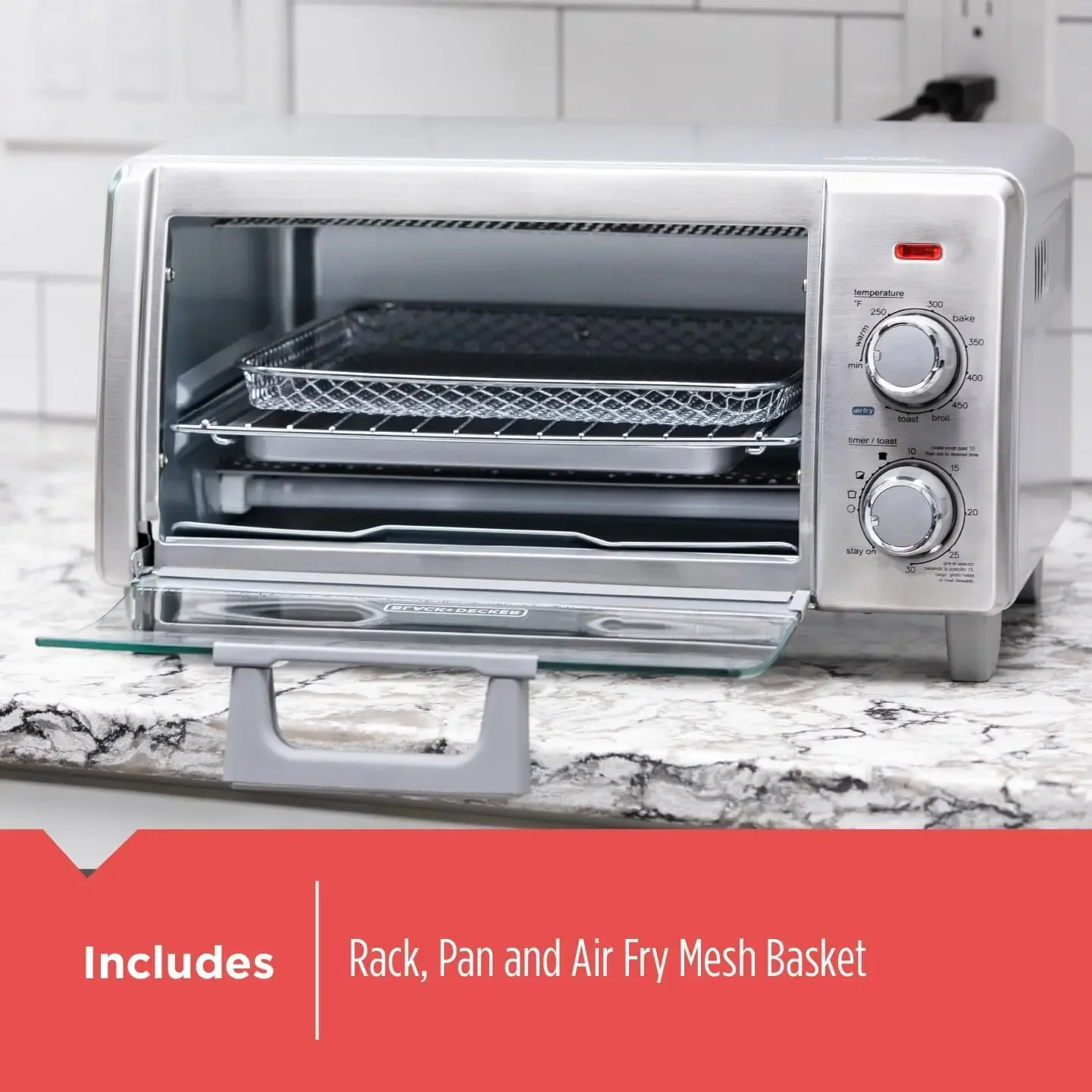4-Slice Crisp 'N Bake Air Fry Toaster Oven, TO1787SS, 5 Cooking Functions, 30 Minute Timer, Stainless Steel 2