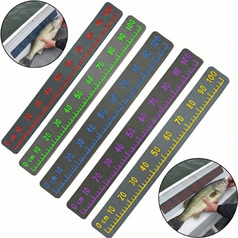 Dark Gray Theme 100cm EVA Foam Fish Measure Ruler Adhesive Tape for ...