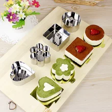 

DIY Mousse Cake Rice Ball Mould cookie run Stainless Steel Retouching Tool Round Heart Slicer Cake Rice Ball Mould Cooking Tool