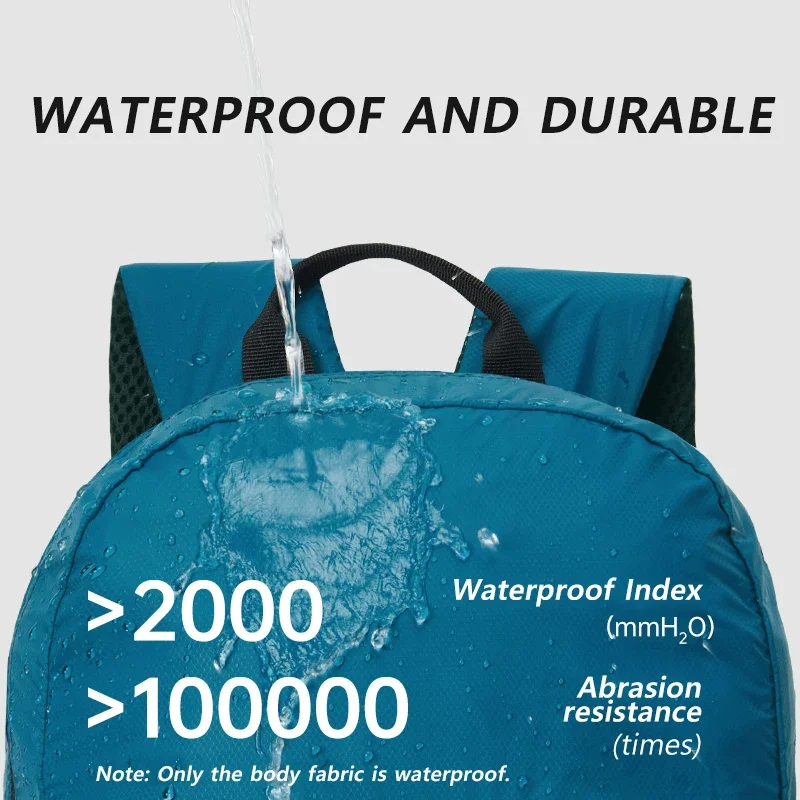 Naturehike Outdoor-Rucksack 18L 22L 25L 30L Ultraleichter Wasserdichter Faltbarer Rucksack für Herren und Damen Camping-Wanderrucksack – Detail 6