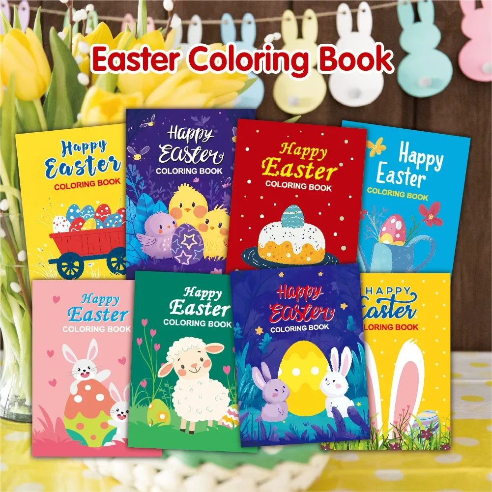 2025 New Children's Easter coloring book Answer Coloring Game Coloring book 3-6 years old Drawing book Drawing book 2