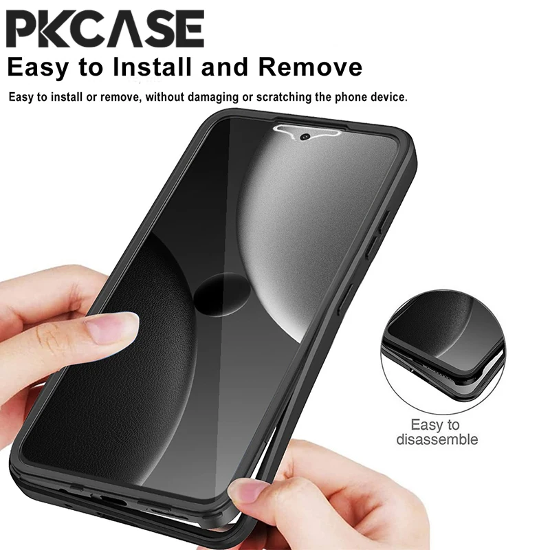 360 Full Screen Protector Case - Shockproof Full Coverage Cover