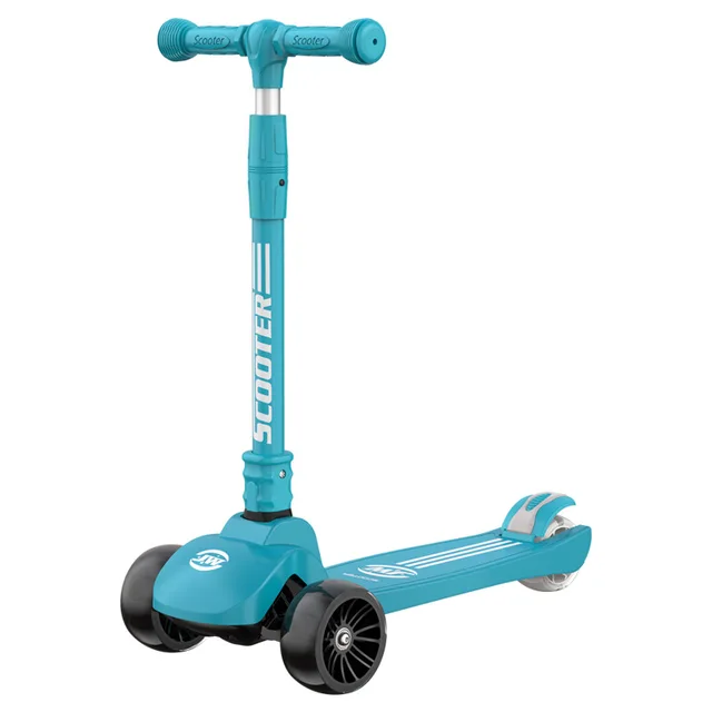 LazyChild Anti-Slip Foldable Scooter 2-6 Years Old Children's Yo-Yo Car Four-Speed Adjustment Scooter Scooter Flash Wheel 5