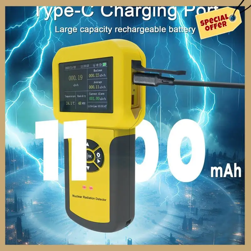 Professional Nuclear Radiation Detector Geiger Counter Radiation Detector With Alarm Set, HP-886A