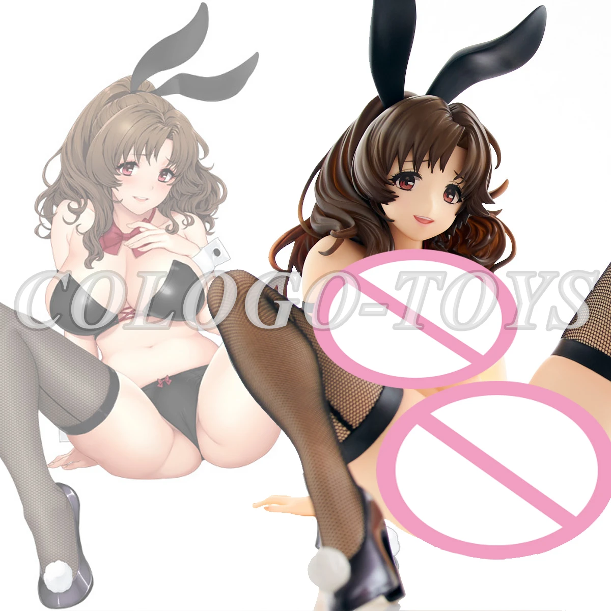 

26CM Anime Original Native BINDing Hagi Reiko 1/4 Bunny Ver Sexy Girl PVC Action Figures Collection Model Toys Birthday Gift