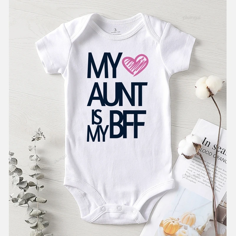 My Aunt Was Here Letter Printed Summer Clothes for Kids Baby Onesie Newborns Romper Girl Infant Items Toddler Jumpsuits Baby Bodysuits for boy Baby Rompers