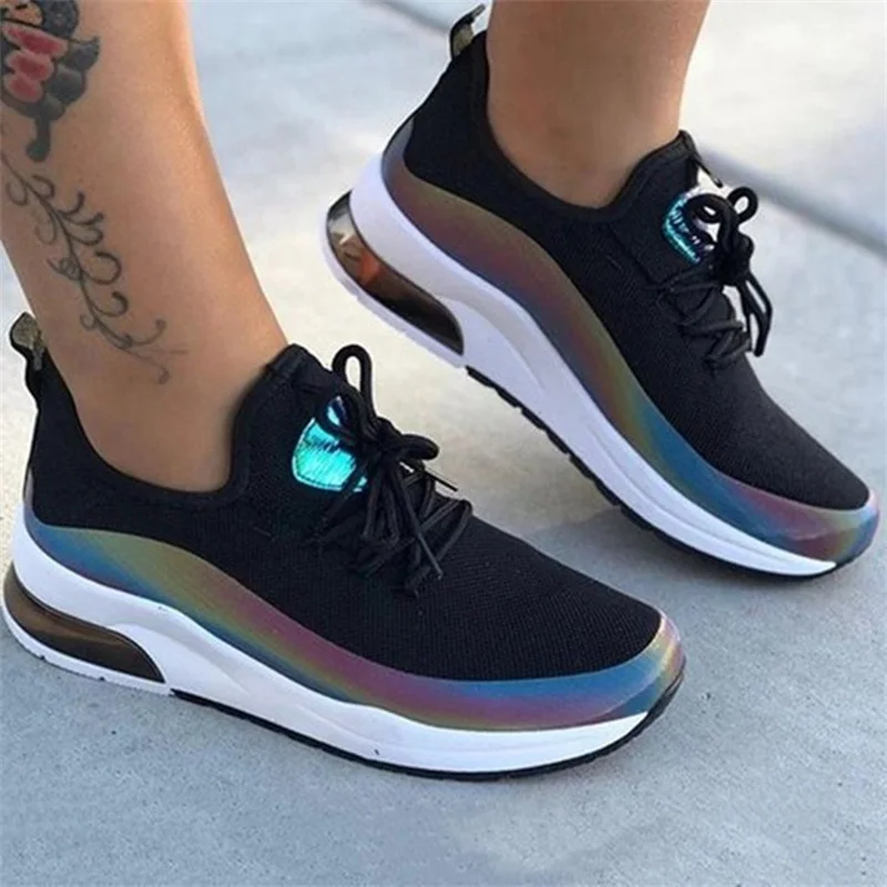 Women Lace Up Sneaker 2023 Woman Casual Mesh Spring Autumn Women's Breathable Ladies Comfortable Female Vulcanize Shoe Plus Size