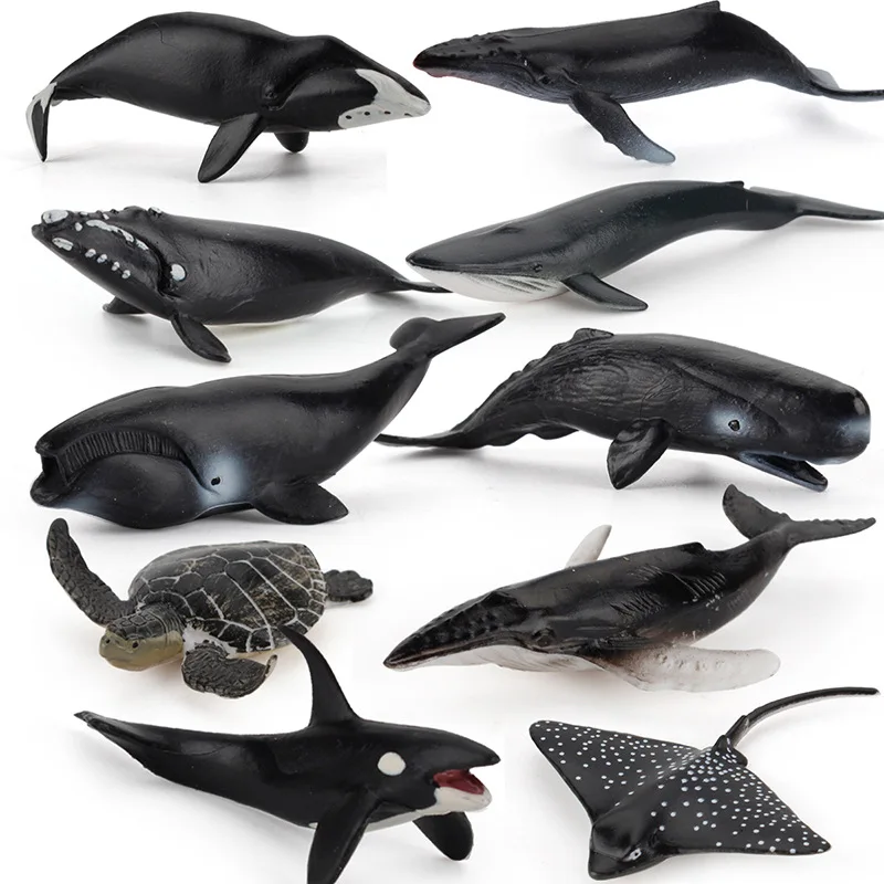 10 Piezas De Juguete De Delfines, Juego De Figuras De Delfines, Modelo De Figuras De Animales Marinos Del Océano, Criatura Marina, Juguete De Aprendizaje De Peces De Plástico