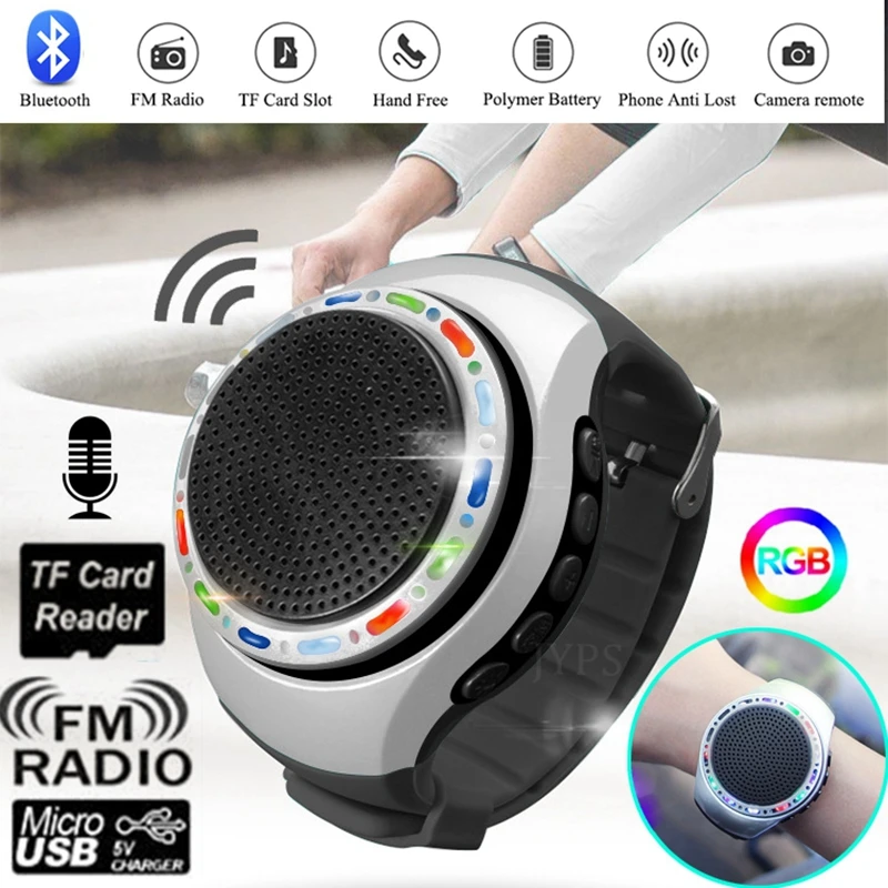 Reloj Altavoz Bluetooth con micrófono, altavoz inalambrico con