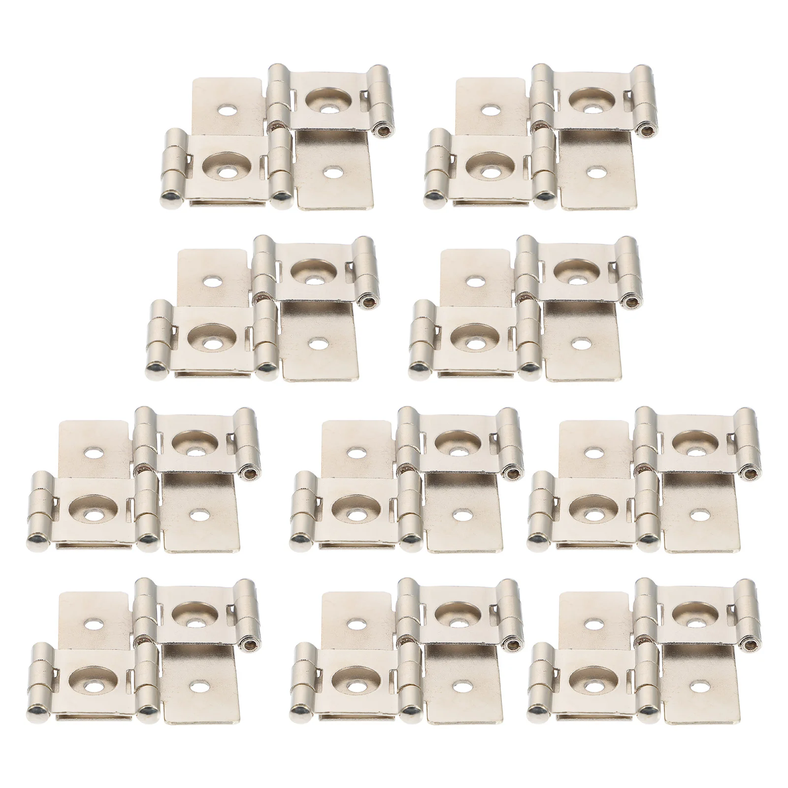

10 Pcs Cupboard Hinges Double Door and Window Acting Iron Retro Style Fold Furniture Folding