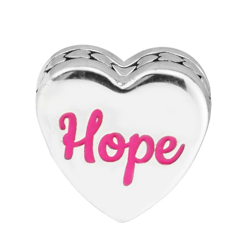 

Hope Heart Beads For Jewelry Making 925 Silver Original Waist Beads DIY Charm Bracelet Make Up Accessories For Women Holiday