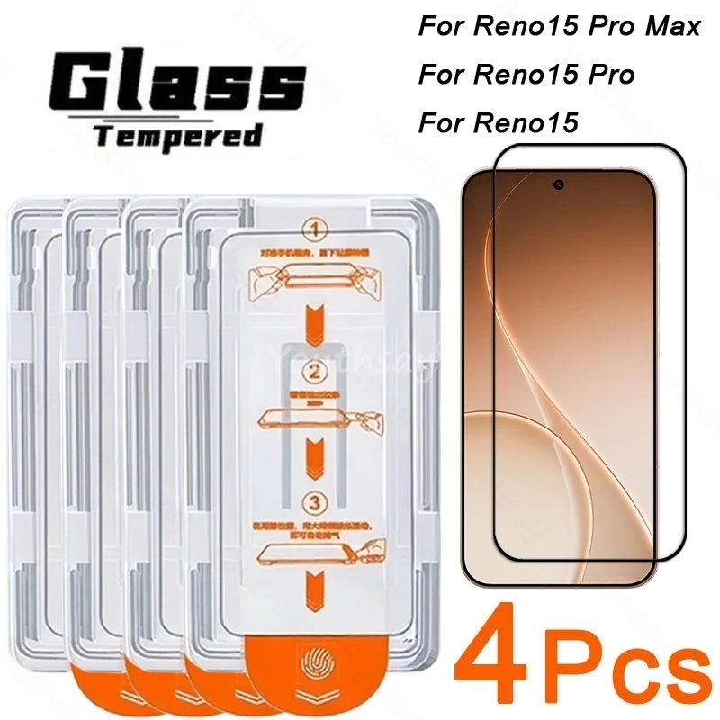 Oleophobe Beschichtung Staubfreies Displayschutzglas für OPPO Reno 15 Pro Max Glasschutz Einfache Installation Reno15 15 F FS Panzerglas – Detail 1