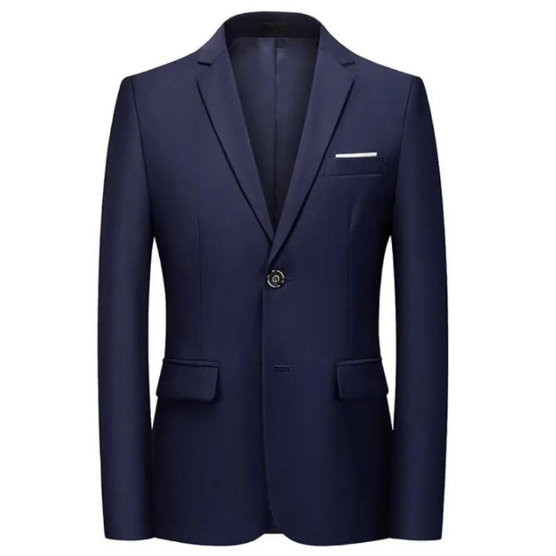 

High Quality British Suit Fashion Handsome Business Career Work Suit Men's Jacket Four Seasons Blazers Single Breasted Tuxedo