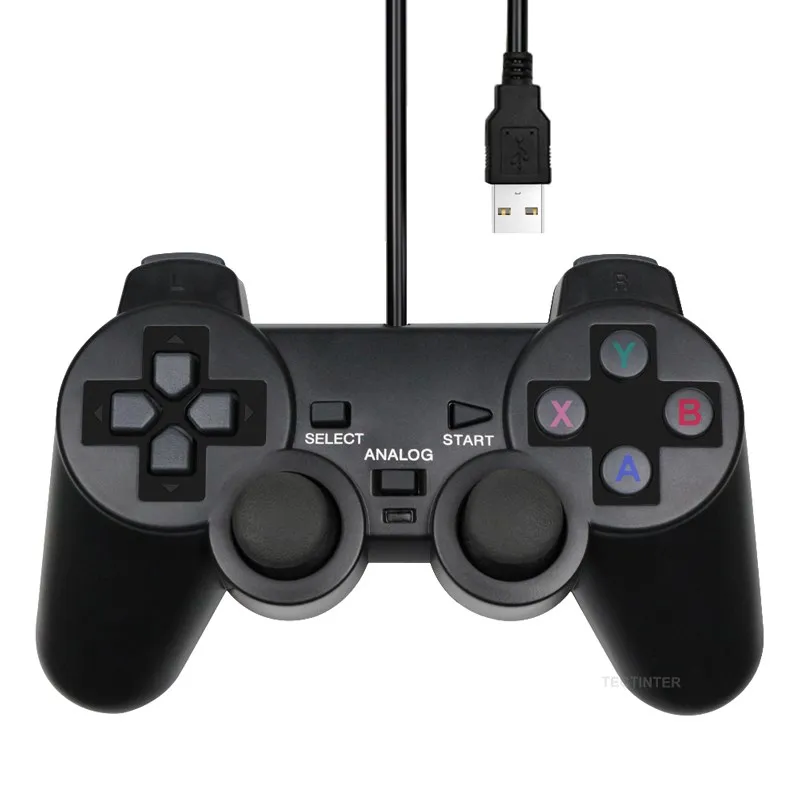 Wired USB PC Gaming Joystick Gamepad Game Controller for Windows Laptop Computer WinXP Win7 Win8 Win10 Gaming Accessories