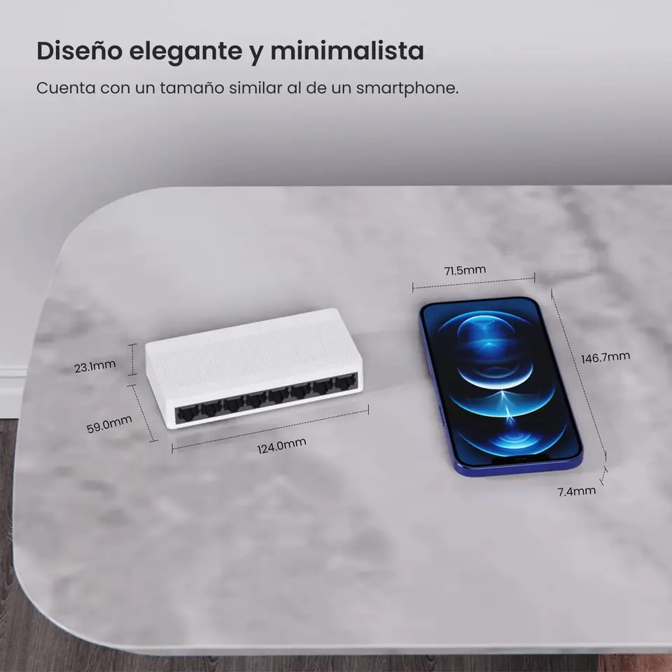 Tenda8-Port 10/100Mbps Fast Network Switch, SOHO Desktop Switch With IEEE 802.3u/x, Plug And Play, Wall-mounting And Desktop Installation, Energy - View #8