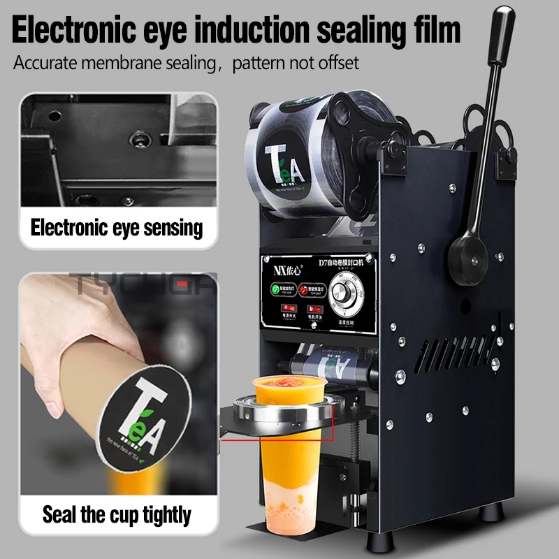 Description Picture 5 of itemCup Sealing Machine Juice/MilkTea/Coffee/Bubble Tea Shop Sealer Commercial Manual Plastic PP 90/95 MM Diameter Drinks Cup Sealer