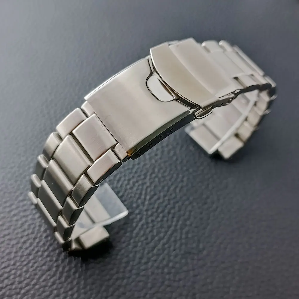 Men's 44mm Steel Watch Case with Sapphire Glass and Accessories