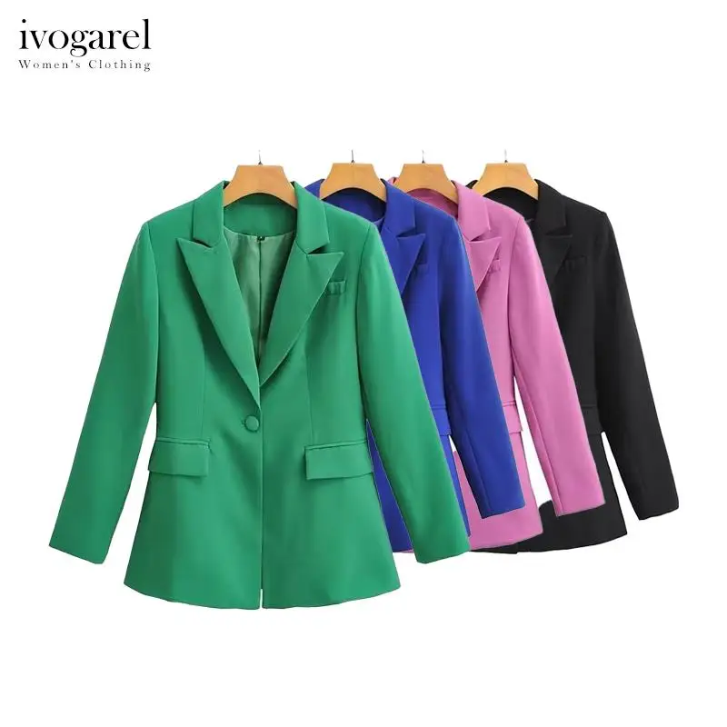

Ivogarel Вельветовый узкий жакет с V-образным вырезом разных цветов для женщин. Жакет женский, осенний пиджак