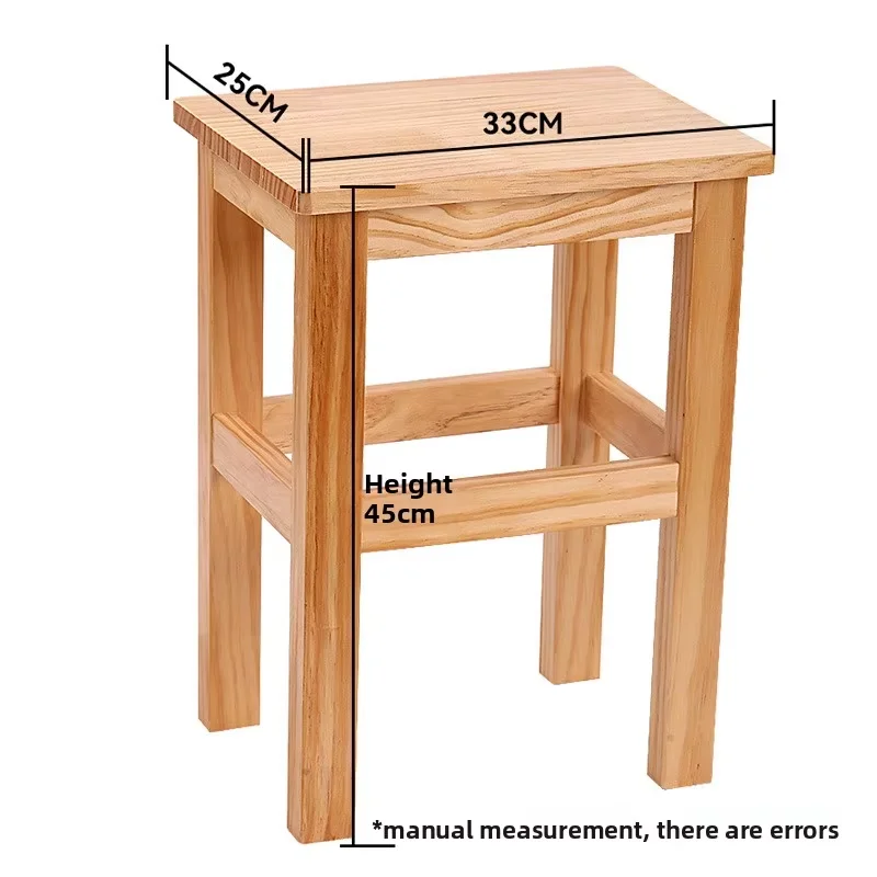 단단한 소나무 원목 스툴, 45cm, 가정용; 아트 스툴, 학생용 책상 스툴, 식사용 스툴, 하이백 스툴, 레스토랑 스툴