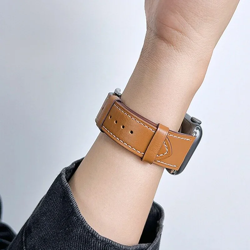 Sport Leather Watch Strap - Premium Replacement Bracelet