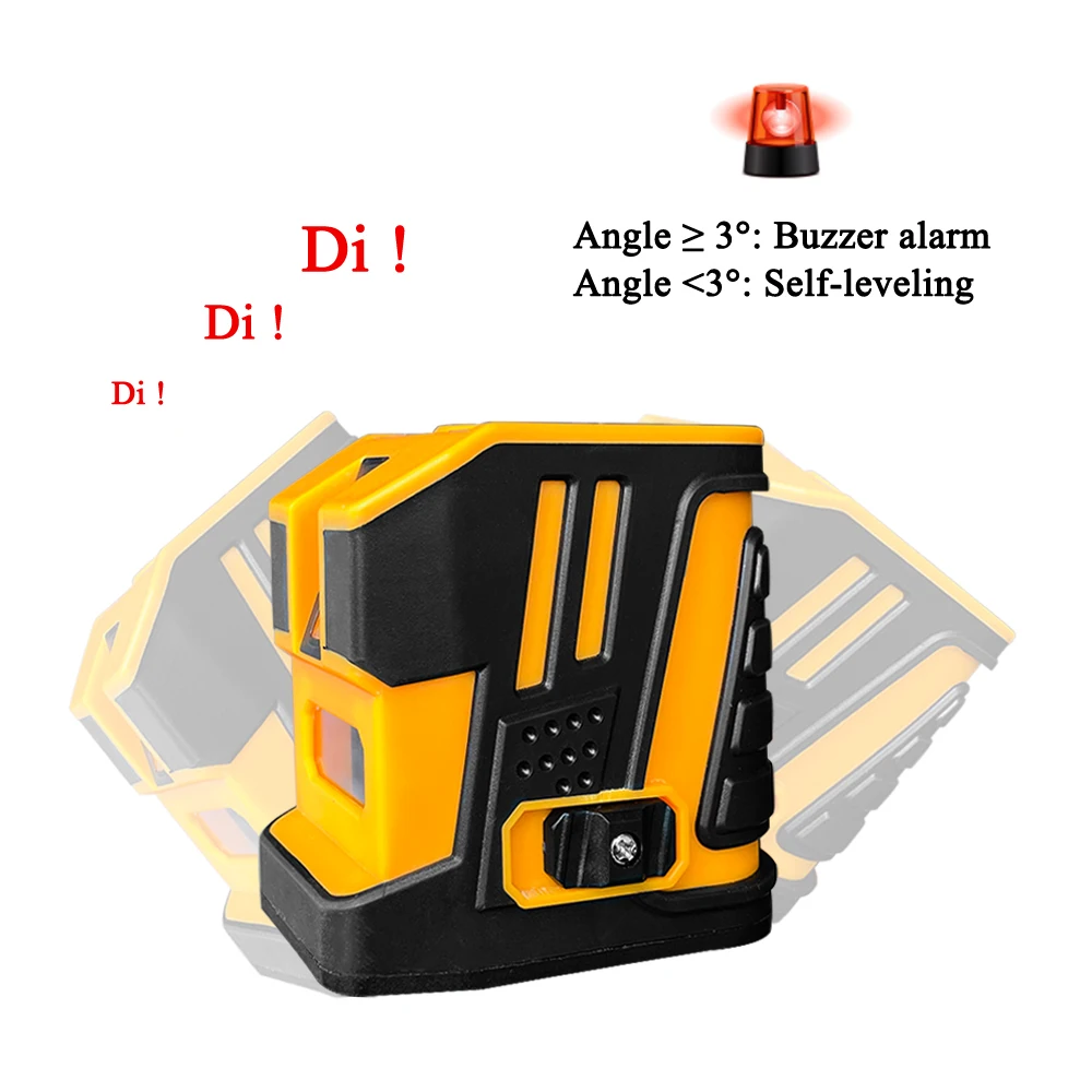 2 Lines Laser Level Self Levelling Horizontal and Vertical Cross Line Green Laser Beam Rechargeable with Li-ion Battery laser level