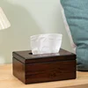 Walnut Wood Tissue Box Commercial Hotel Restaurant Paper Drawer Square Wooden Box Advertising Paper Drawer 5