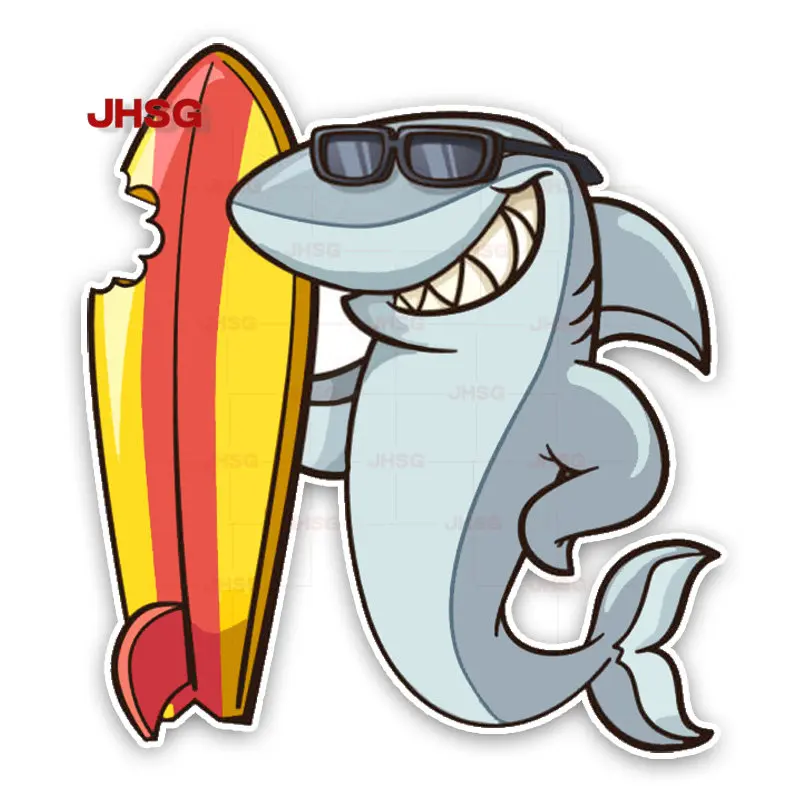 

Fun Sea Fish Surfing High Quality PVC Colorful Sticker Car Motorcycle Decoration Vinyl Decal