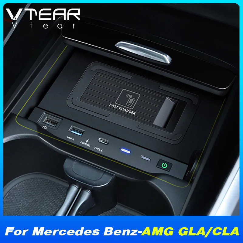 

Car Wireless Charger For Mercedes-Benz AMG CLA 200 AMG GLA 2019-2023 Interior Accessories Fast Phone Charging Plate Adapter