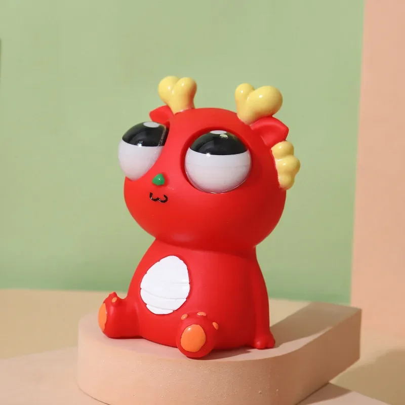 Creative Eye-popping Dragon Toys Pinching Decompression Toy Squeezing Staring Doll Venting Adult Kid Stress Toys