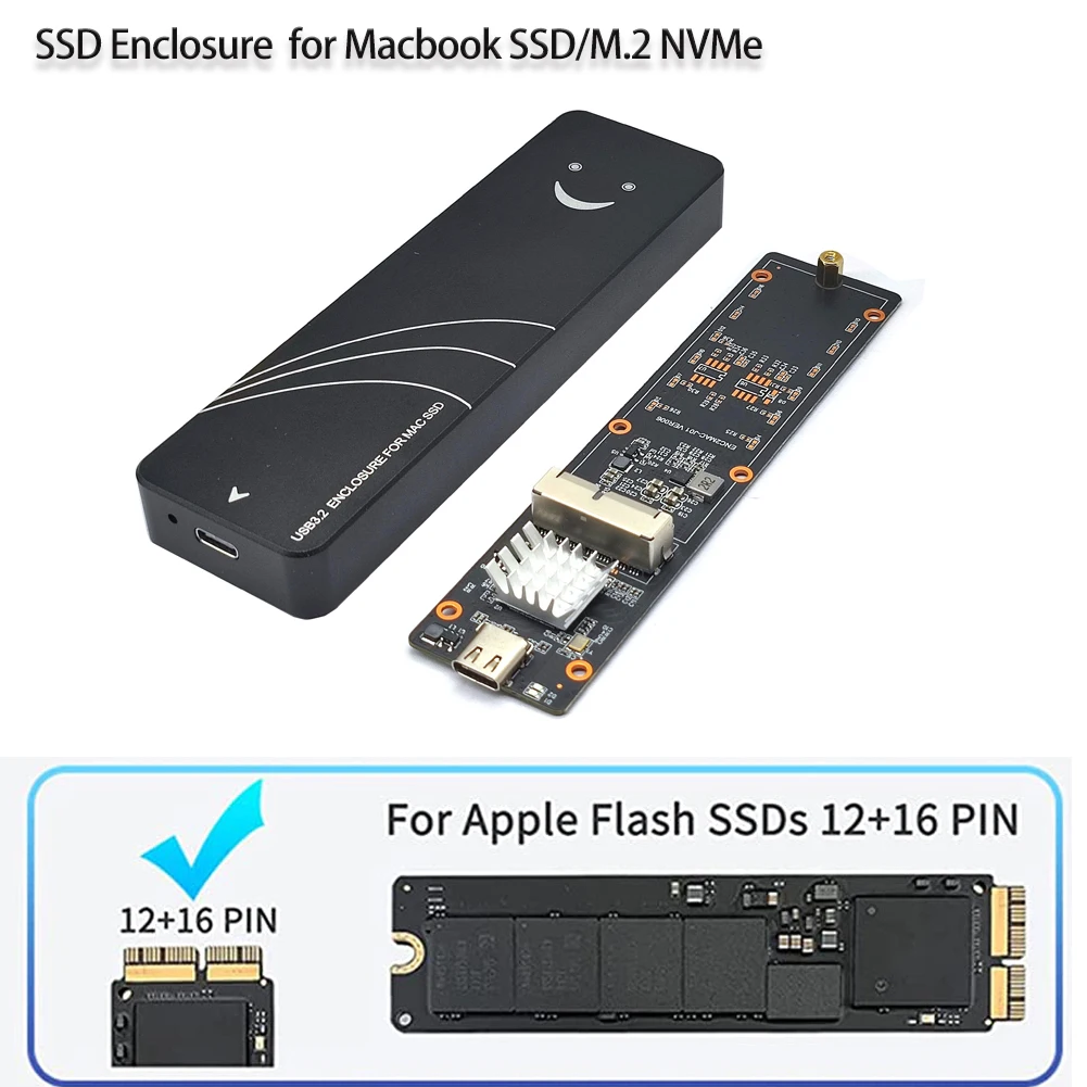 For Mac SSD Enclosure For Apple Macbook Air Pro Retina 2013 2014