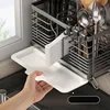 Cutlery Organizer Kitchen Storage Rack Wall Mounted Knife, Fork, Spoon Chopstick Rack with Drainage Tray Kitchen Utensil Cage 6