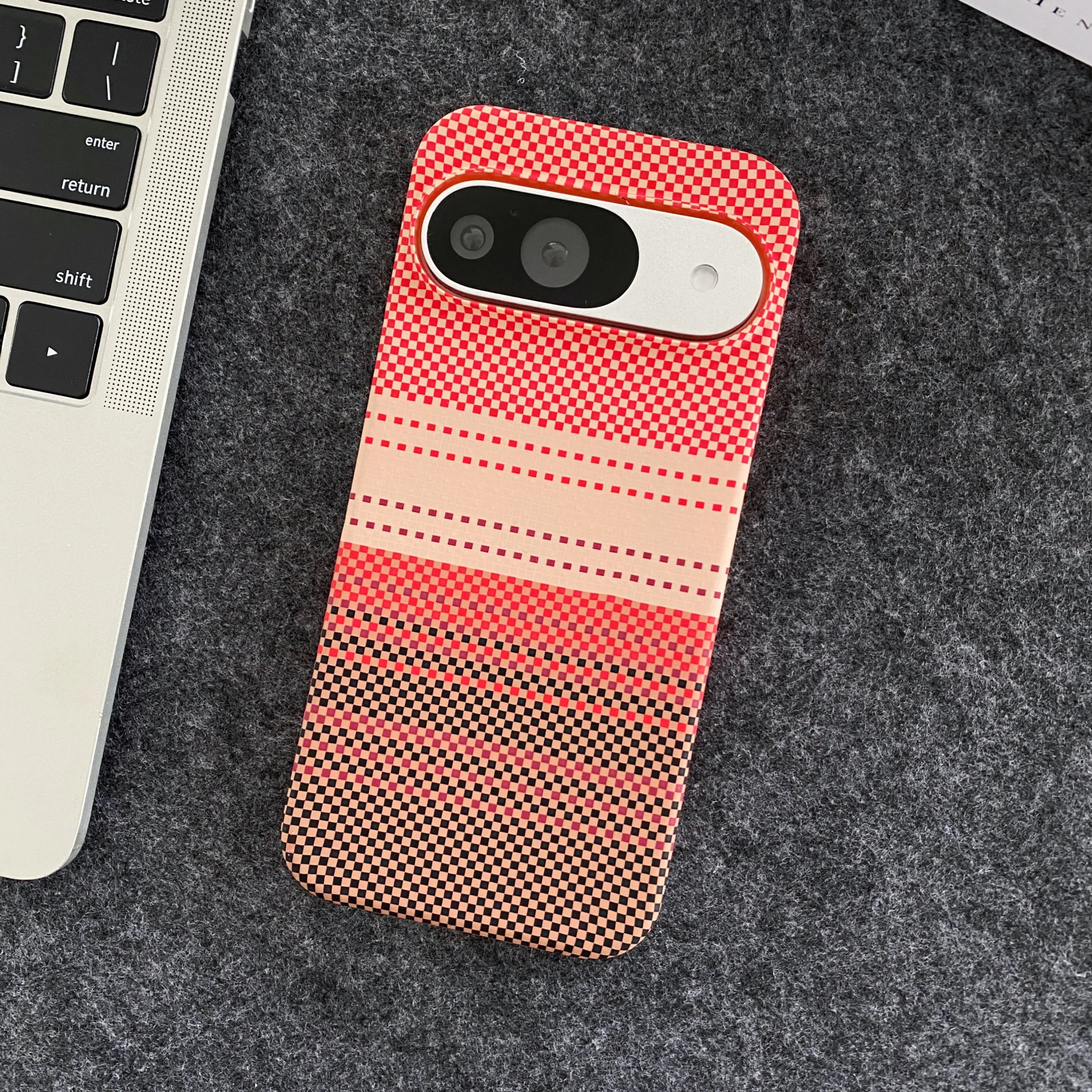 Enhanced Carbon Fibre Magnetic Phone Case - Ultra Thin Matte Shockproof Hard Cover