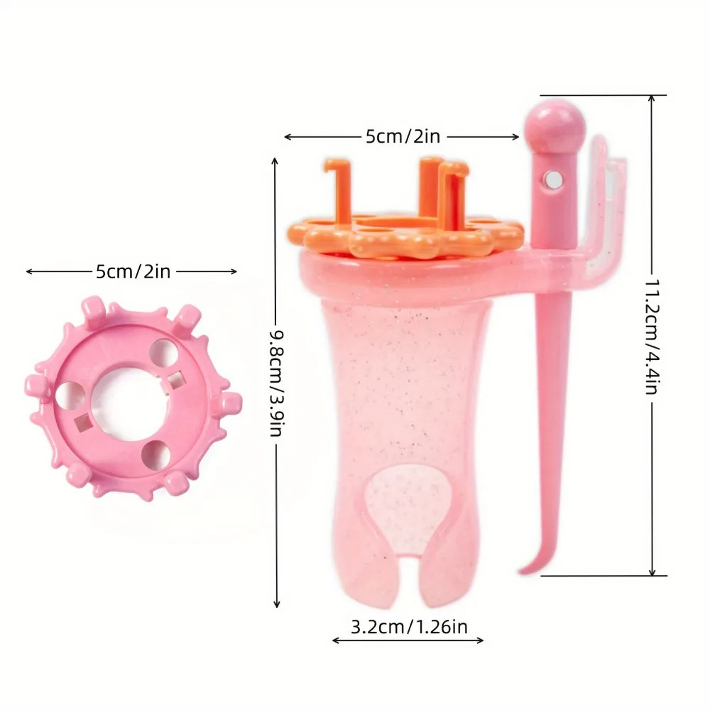 직조용 DIY 꼰 로프 메이커, 더블 헤드 회전 플라워 어레인저, 섬유 원사 양모, 팔찌 및 핸드 로프에 이상적