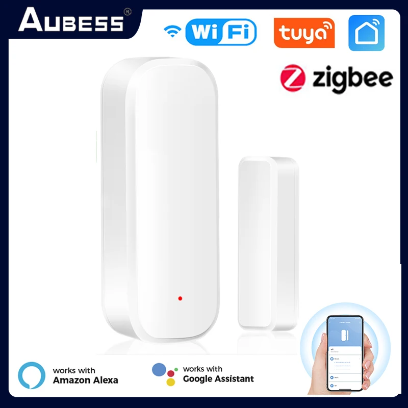 Tuya Smart Wifi Sensore Per Porta Sensore Per Finestra Rilevatore Di Allarme Magnetico Per Porta Sensore Magnetico Indipendente Funziona Con Alexa Goo