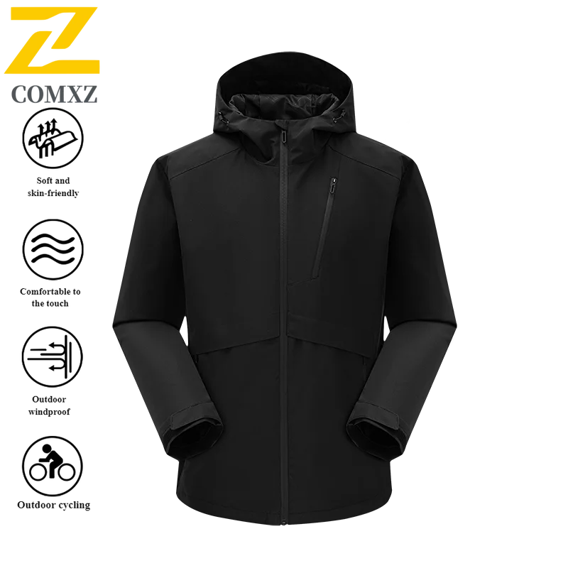​Men Breathable Hiking Jacket Windproof Waterproof Outdoor Sport Raincoat Mountain Climbing Windbreaker Tactical Softshell Coat​