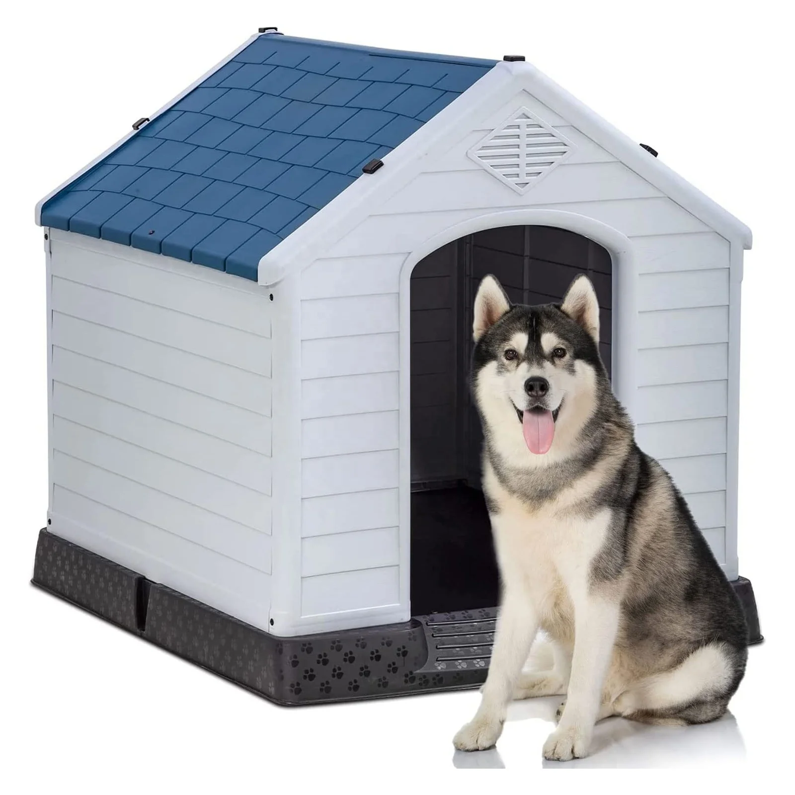 

2022 Durable Plastic Waterproof Indoor Outdoor Large Dog House For Backyard Garden