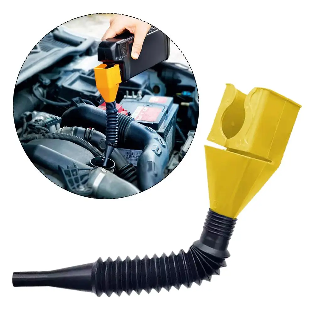 Plastic Car Oil Pouring Hands-free Bayonet Fueling Telescopic Motorcycle Funnel Hose Portable Funnel Folding Filling Gasoli I5S4