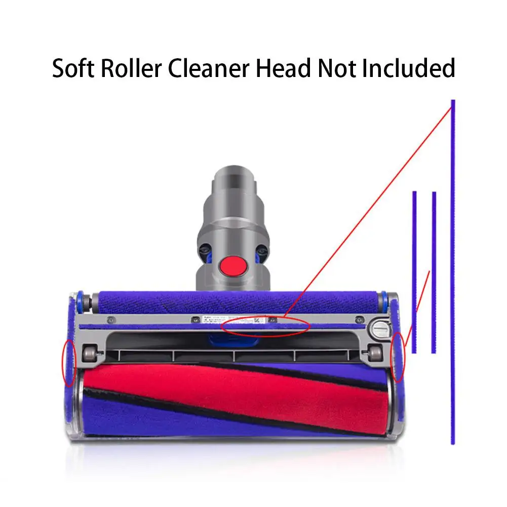 

Vacuum Cleaner Replacement Soft Plush Strips For Dyson V6 V7 V8 V10 V11 Soft Roller Head Accessories With Screwdriver