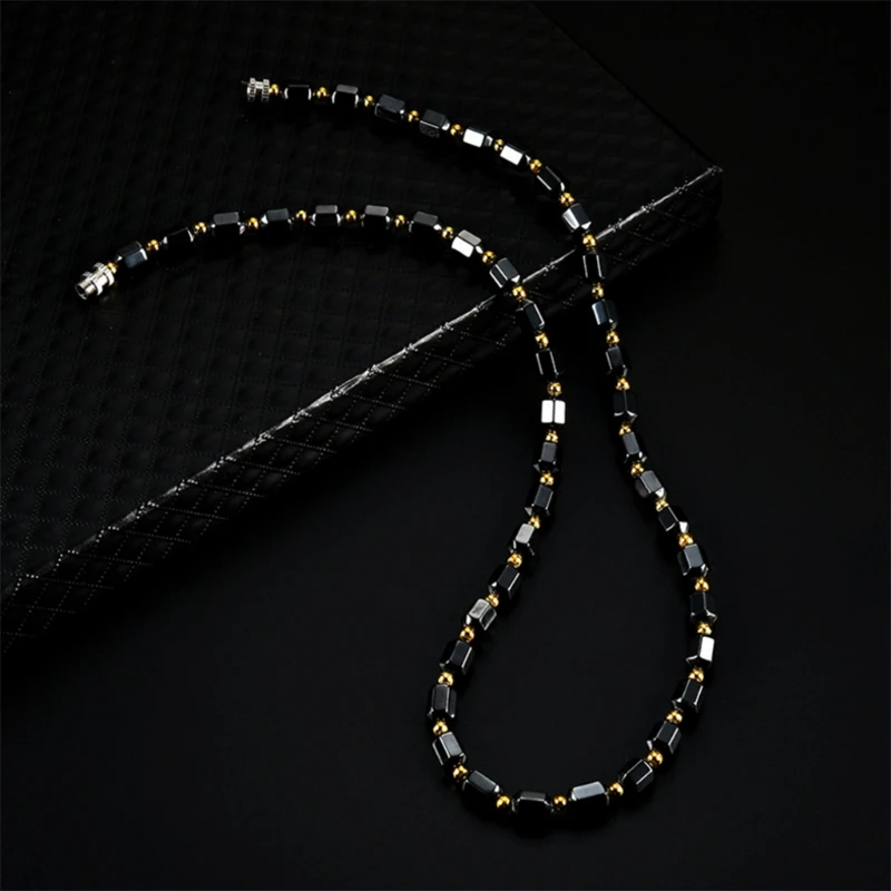 Q0KE Pain Relief Hematite Necklaces with Therapy for Arthritis Jewelry Gift 3