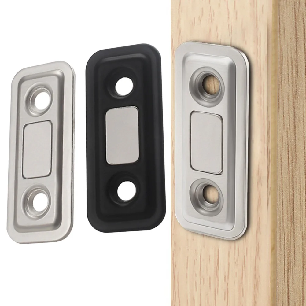 

Magnetic Cabinet Catches Magnet Door Stops Door Closer With Screw Closet Cupboard Furniture Hardware Black Silver Accessories