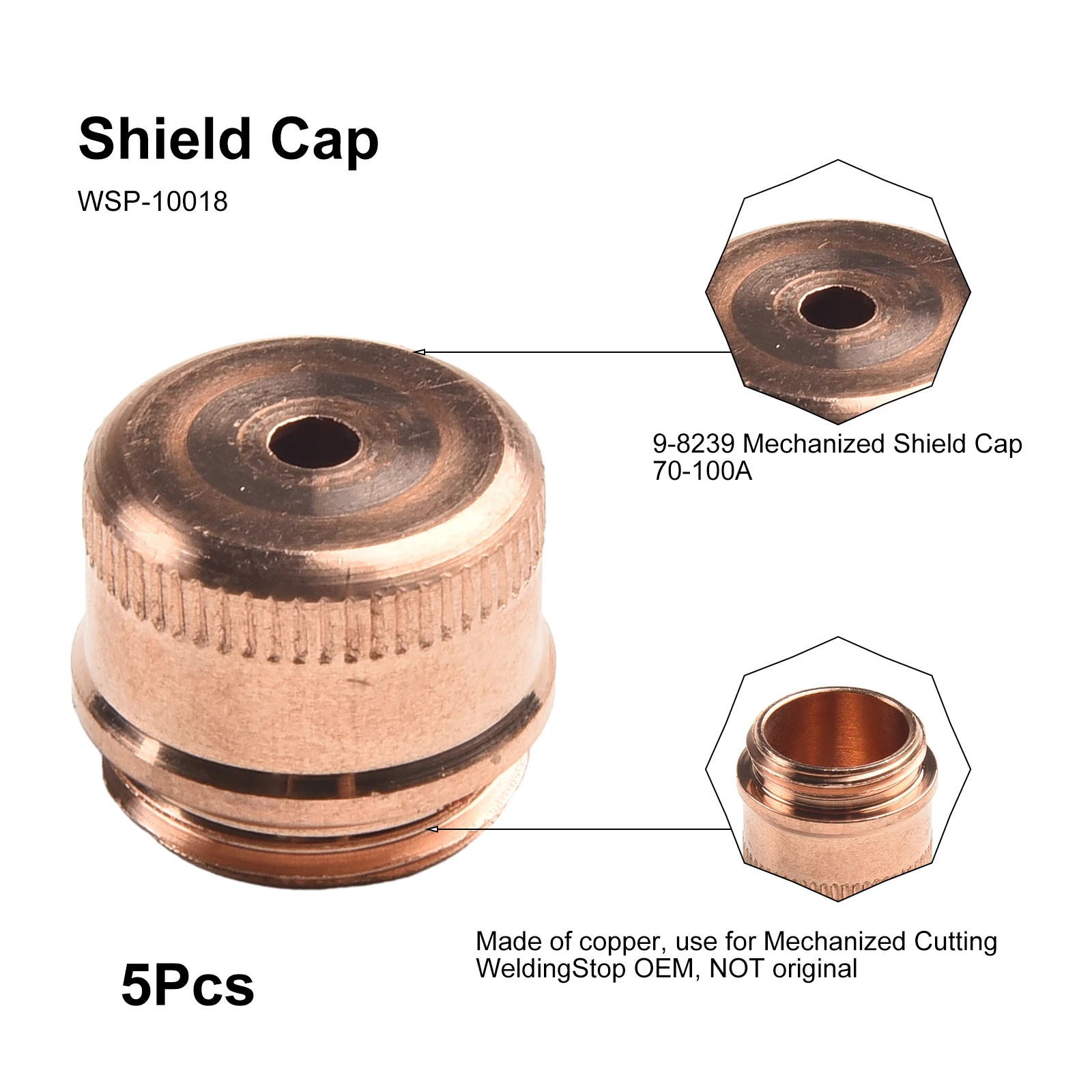 

5pc 9-8239 Thermal Dynamics SL60/SL100 A120 Shield Cup Plasma Cutter Consumables Kit For T/D SL 60/100 A120 Plasma Cutting Torch