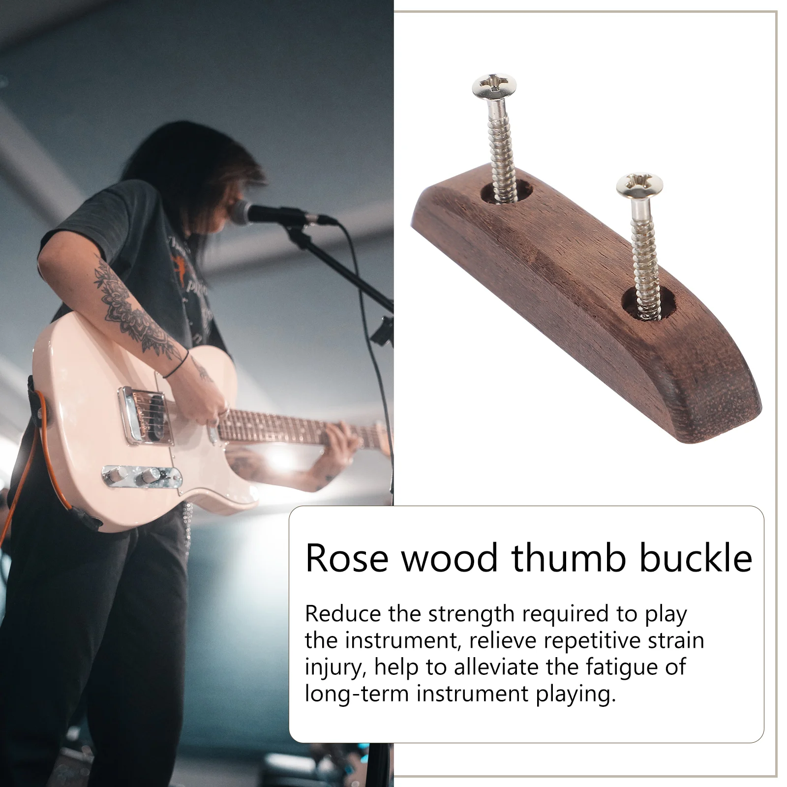 Guitar bass accessories natural wood thumb rest finger support 2 Pcs for instruments parts