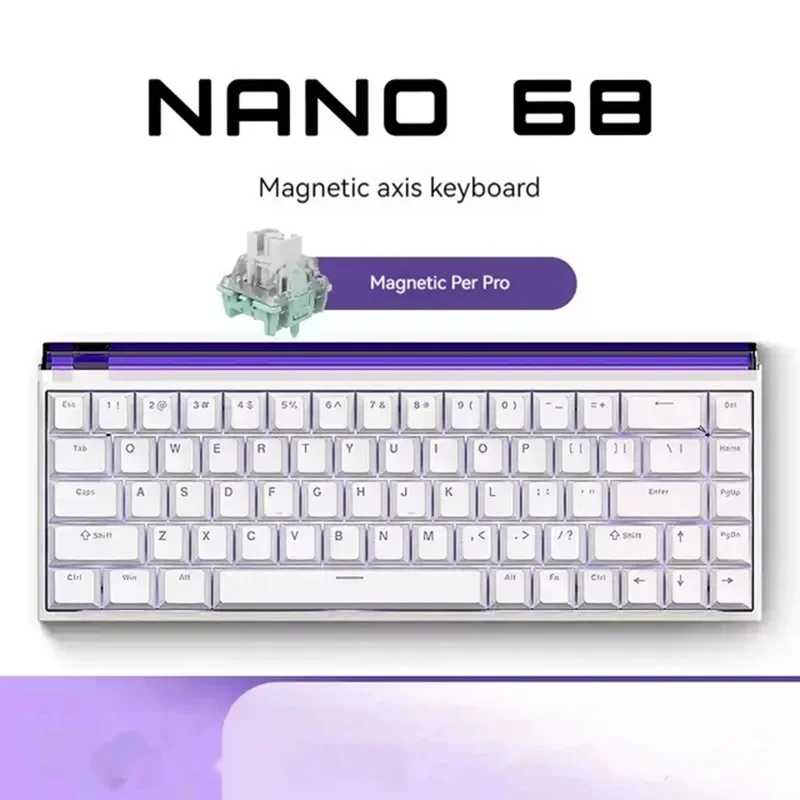 NANO68 PRO 기존 Madlions 기계식 키보드 마그네틱 스위치 RGB 핫스왑 8000HZ RT 0.01mm DSK MT 게이머 Esports 키보드