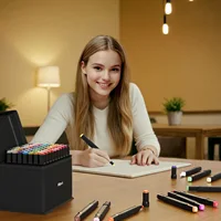 24/36/48/60/80/120/168/262 цвета маркеры для рисования спирта с двойным наконечником перманентные художественные маркеры для рисования для иллюстраций школьные принадлежности — изображение 4