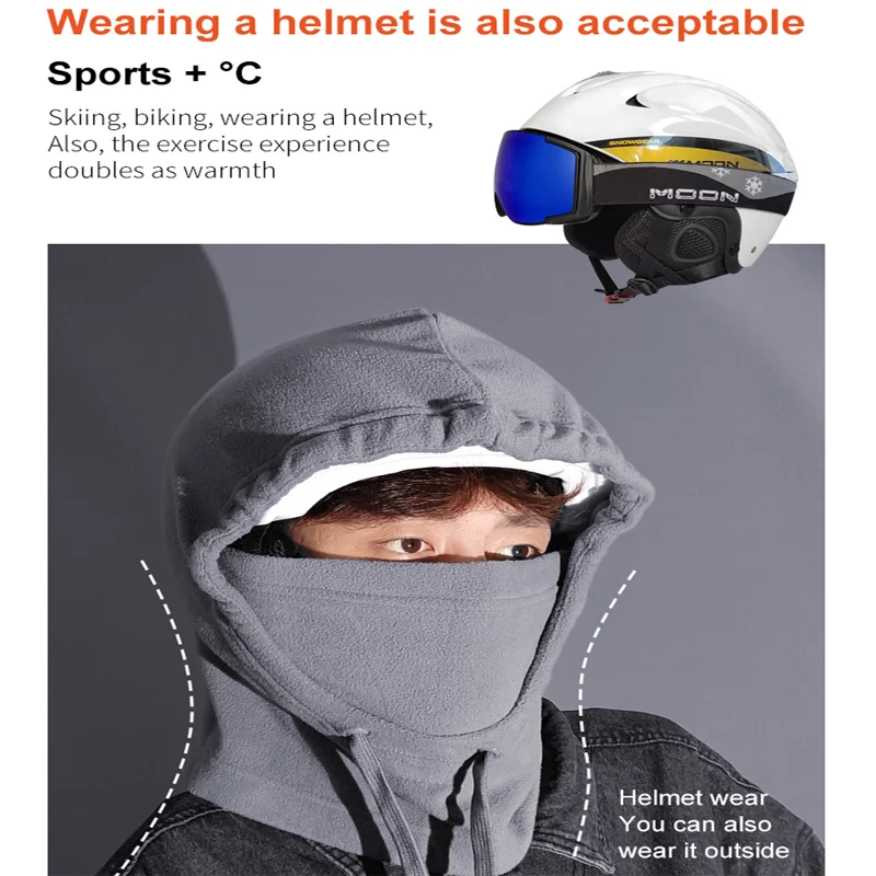 2 CONFEZIONI Maschera Balaclava Sci Full Face Antivento Pile - Foto 5
