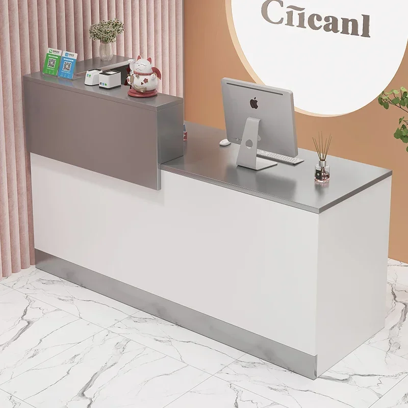 Small Desks Reception Desks Counter Counter Luxury Checkout Reception Front Mostrador Negocio Commercial Furniture