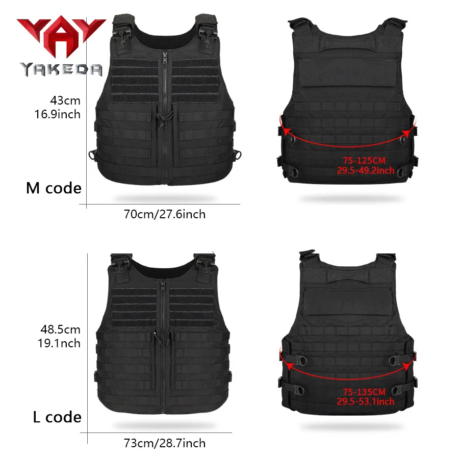 Tactical Wear Resistant Training Vest with MOLLE System