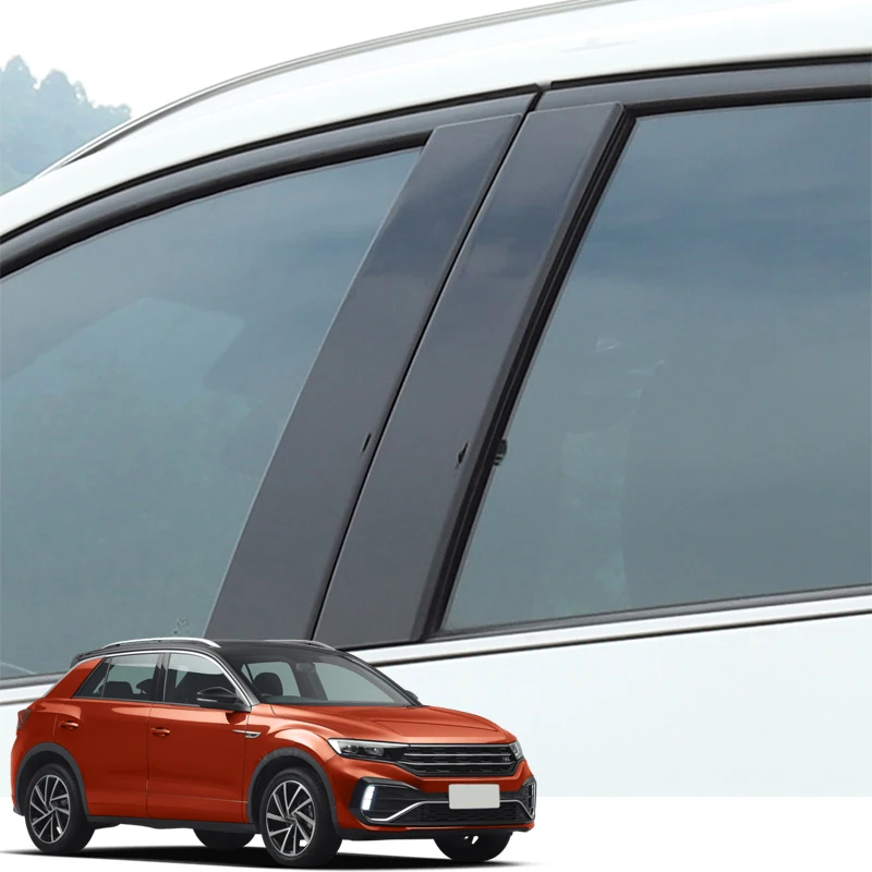 

Car Styling PVC For Volkswagen T-ROC 2019-2022 Car Window Pillar Trim Sticker Middle BC Column Sticker External Auto Accessories