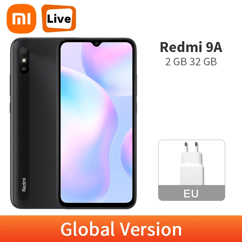 Xiaomi Redmi 9A Smartphone Android 10.0 MTK Helio G25 Octa Core WIFI GPS  Face ID