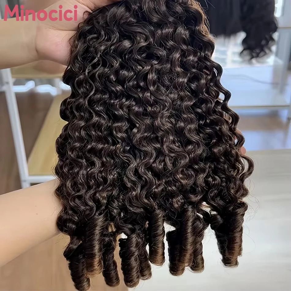 32Inch Burmese Curly Hair Bundles 12A Burmese Virgin Raw Human Hair Bundles Unprocessed Weaving Water Wave Curly Hair Extensions 1